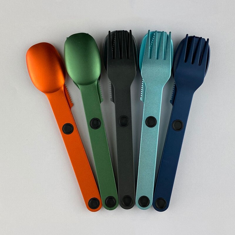 draussen Magware Magnetische Besteck Magnet Verknüpfung Besteck einstellen PortableAluminum legierung Besteck Gabel löffel messer
