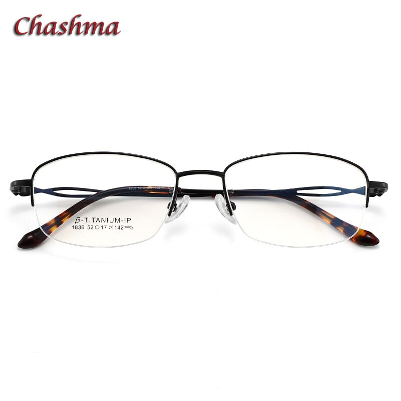 Chashma Women Titanium Frame Glasses Light Weight Spectacle Flexible Temple Glass for Female