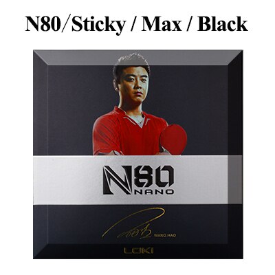 LOKI Red Table Tennis Rubber Pips In Black Ping Pong Rubber Sponge for Fast Attack/Loop/Control: 1pc N80 Black