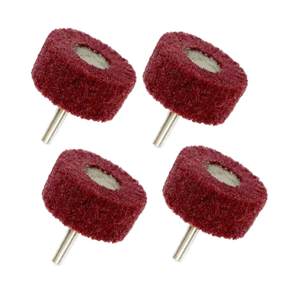 2 " 50mm 4 stk industriell skuresvamp slipehode nylonfiber polering poleringsskive non-woven for drill med 1/4 " skaft 6mm: Korn 320 4 stk
