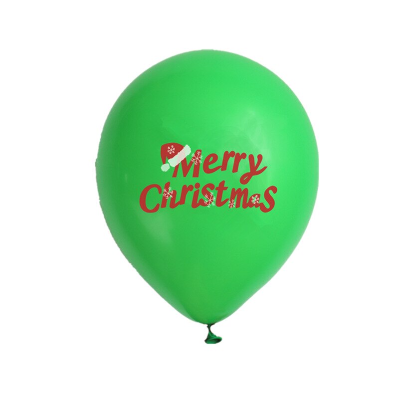 2 stk / sæt glædelig jul balloner krans rød grøn diy ballon kæde helium rund folie slik globos julemanden slik sukkerrør: 6