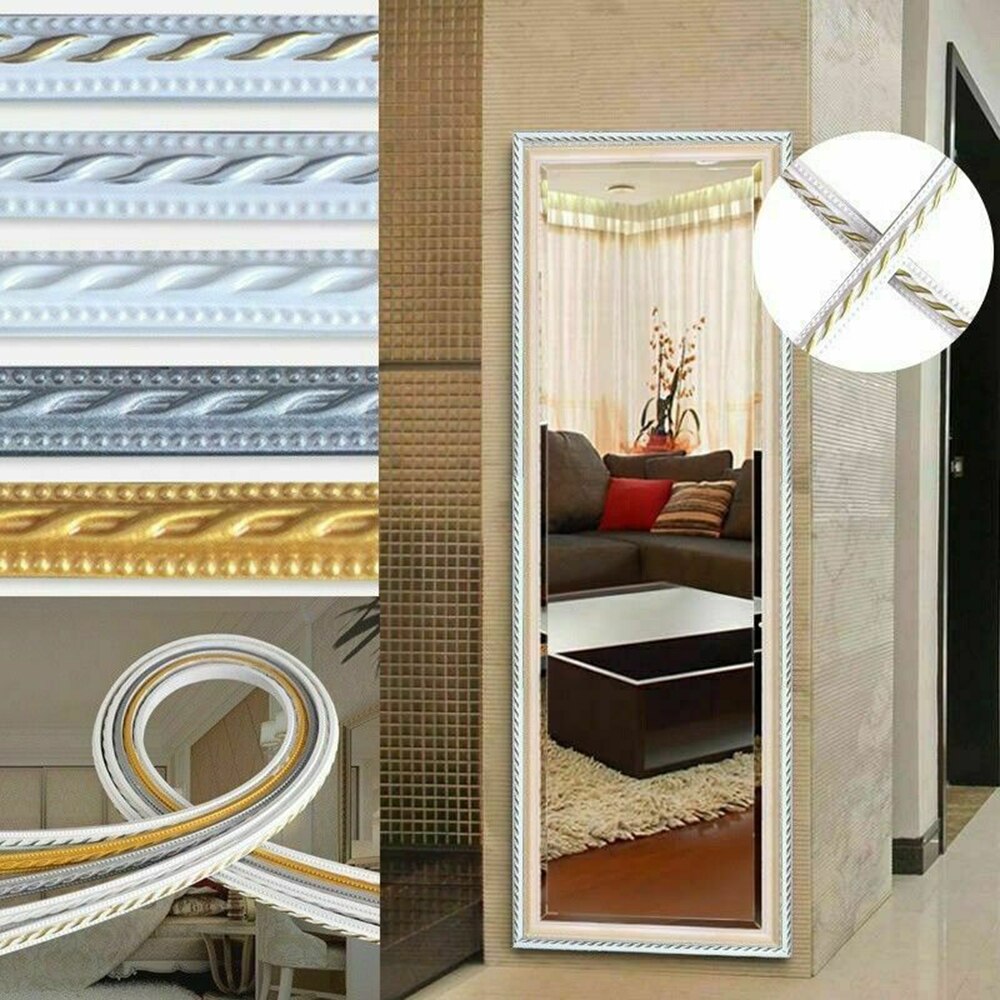 Pvc flexibel buigbaar lint touw paneel lijstwerk spiegellijst trim huisdecoratie voor tv-achtergronden, spiegellijsten