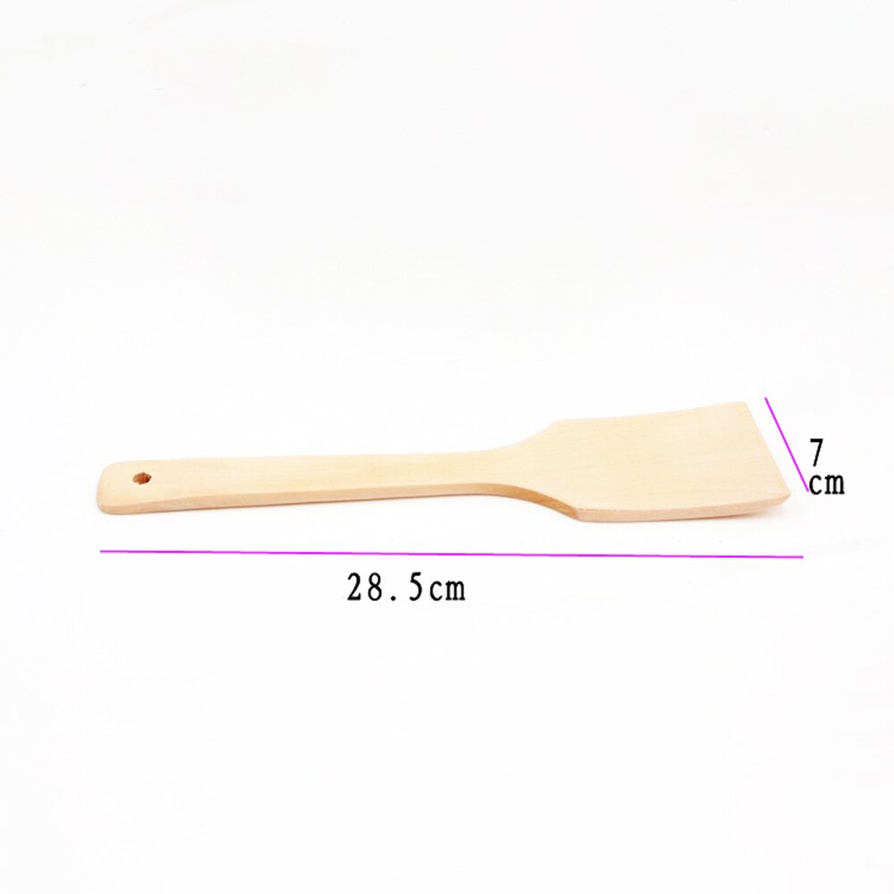 Målfritt trä kök non-stick gryta stekspade matlagning verktyg wok spade trevlig