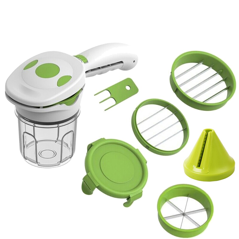 Vegetable Cutter Slicer Magic Nicer Quick Stainless Steel Vegetable Dicer Chopper 5 in 1 Multi-Functional Kitchen Onion 2022: 6 in 1 set