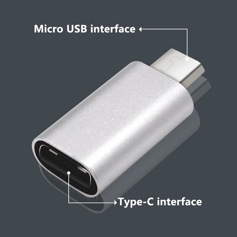Mini Type-C Female to Micro USB Mobile Phone Adapters Converters with Realize Multi-functional Data transmission