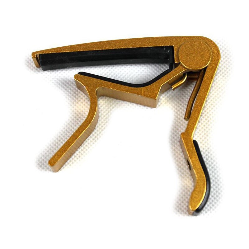 Electric Acoustic Guitar Capo Bass Violin Ukulele Capo Single-handed Tune Clamp Trigger - Material Metal: Golden