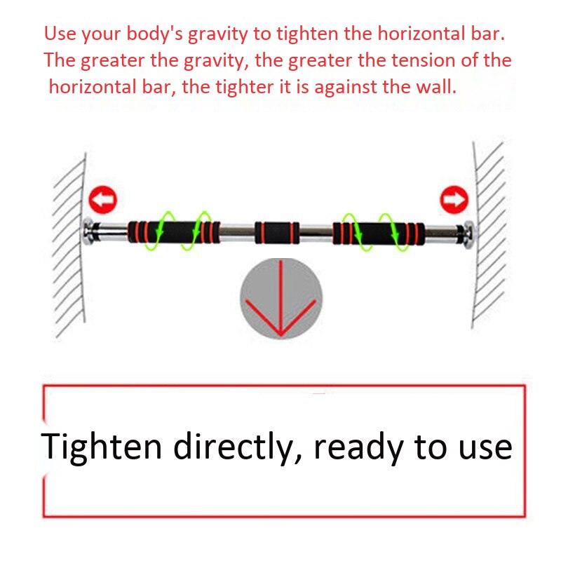 Pull Ups Horizontal Bar Additional Gloves Chin Up Bar for Doorway Exercise Bar Without Screw Installation Home Gym Body