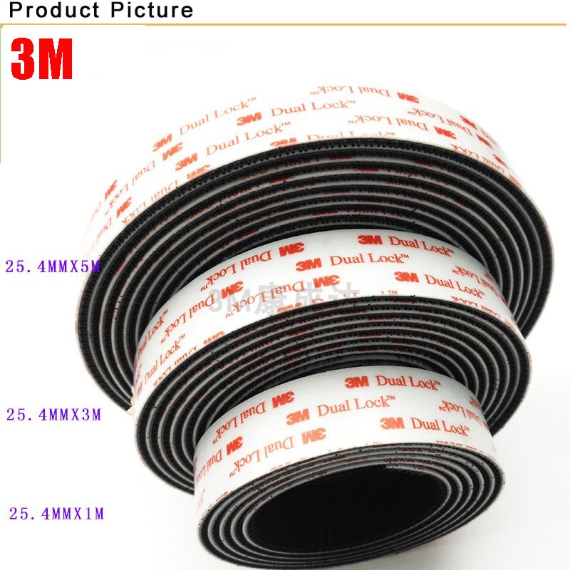 3M SJ3550 1meter Velcros Adhesive Dual Lock Type 250/25.4mm Mushroom Reclosable Fastener Tape Bacing VHB Velcros 3M Tape