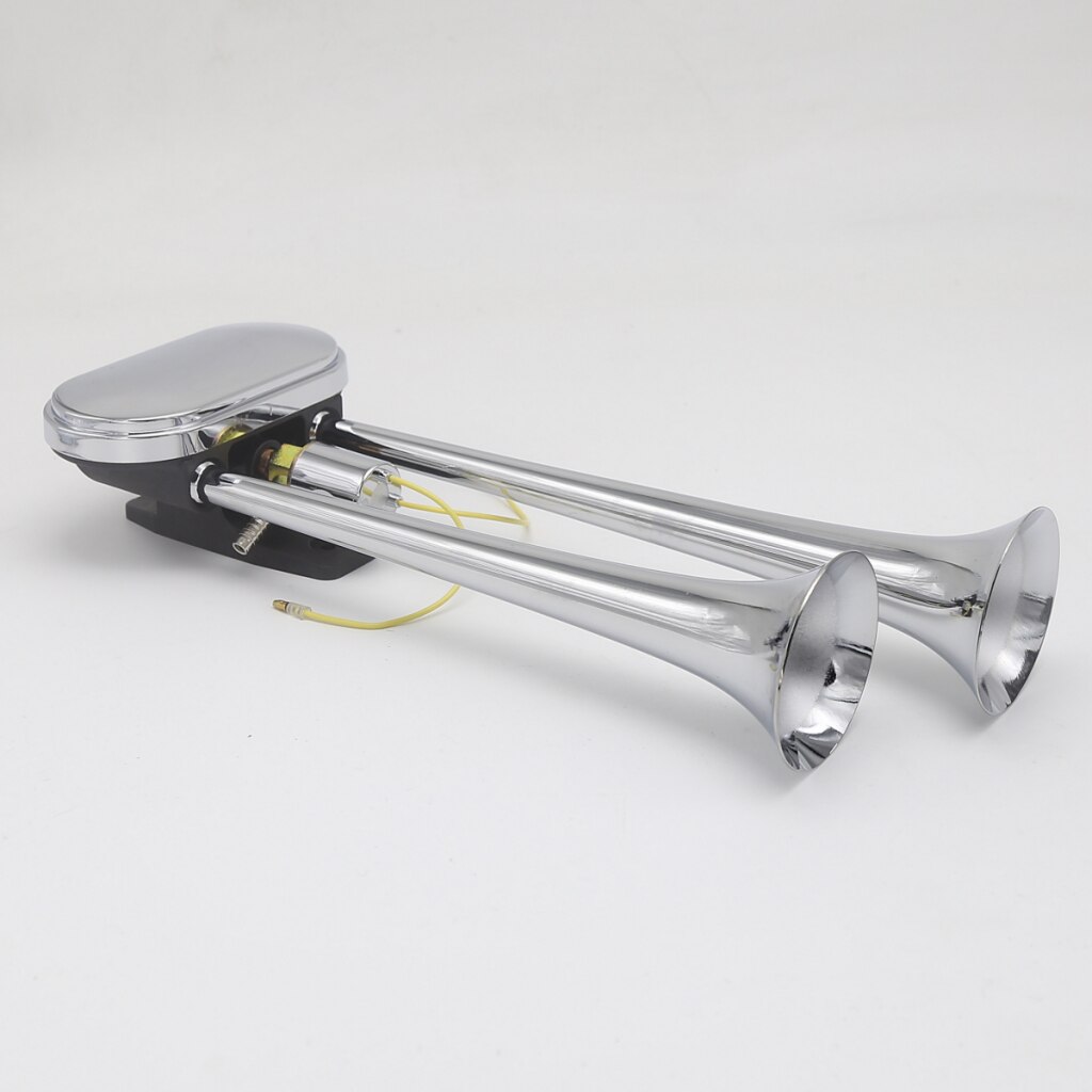 Air Horn Dual Trumpet Super Loud 135db Compressor Set Car Truck Train Boat