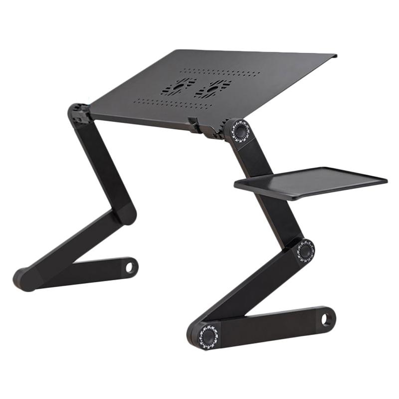 Adjustable Aluminum Laptop Desk Ergonomic Computer Desk Portable TV Bed Lapdesk Tray PC Table Stand Notebook Table Desk Stand