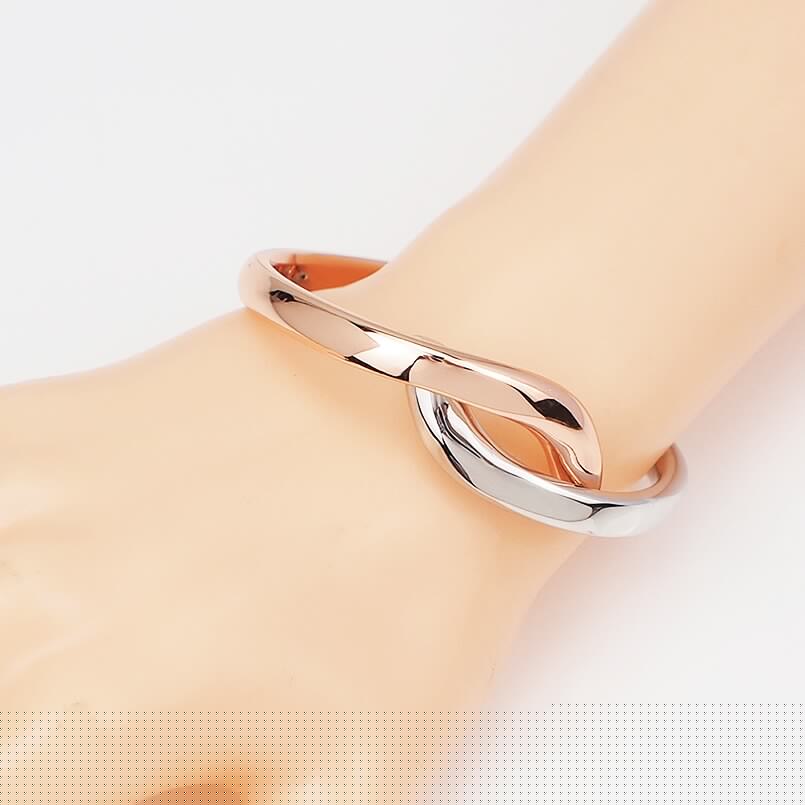 MANILAI Alloy Bangles Bracelets Women Charm Smooth Geometry Linear Statement Cuff Bangles Jewelry Gold mix Silver Color