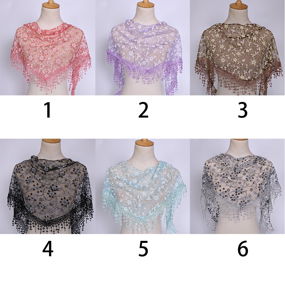 Foulard Triangulaire Dentelle Blanche Femme - Été, à Nouer Cheveux Ou Cou