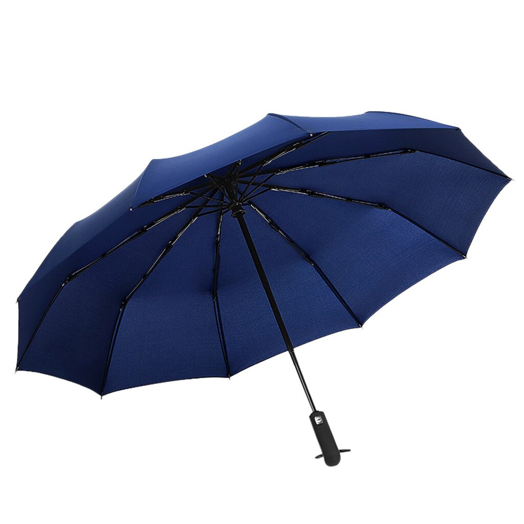 Wind Slip Opvouwbare Automatische Paraplu Regen Vrouwen Auto Luxe Grote Winddicht Paraplu Regen Voor Mannen Zwarte Coating 10K Parasol: Marineblauw