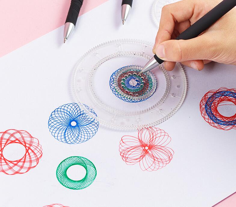 Ensemble de jouets de dessin, 22 pièces, engrenages à verrouillage, roues, accessoires de dessin, peinture, spirographes, jouet éducatif et
