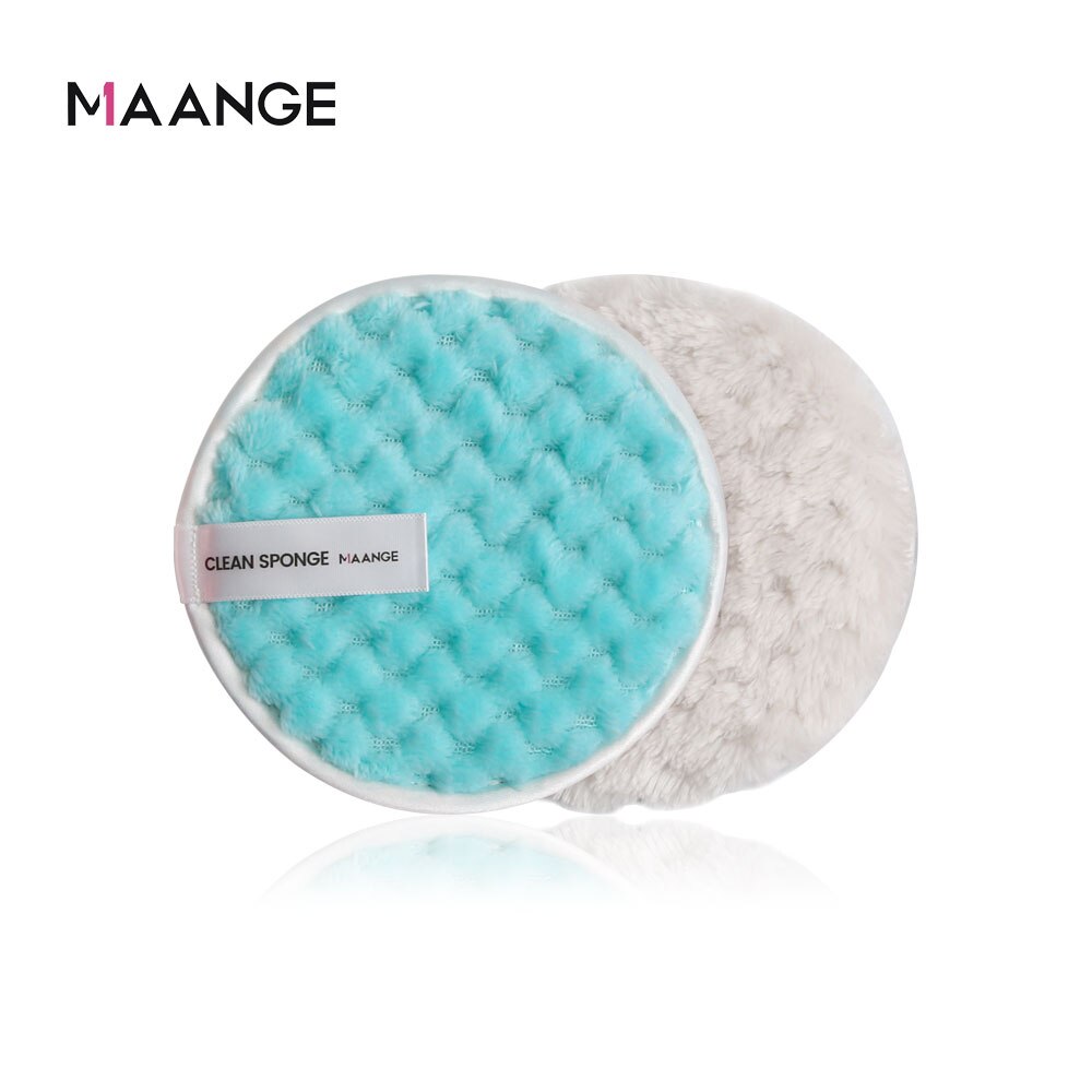 1Pc Reusable Makeup Removal Pad Soft Double-sided Sponge Cleansing Cleaner Puff Cosmetic Remover Face Washing Tools: blue