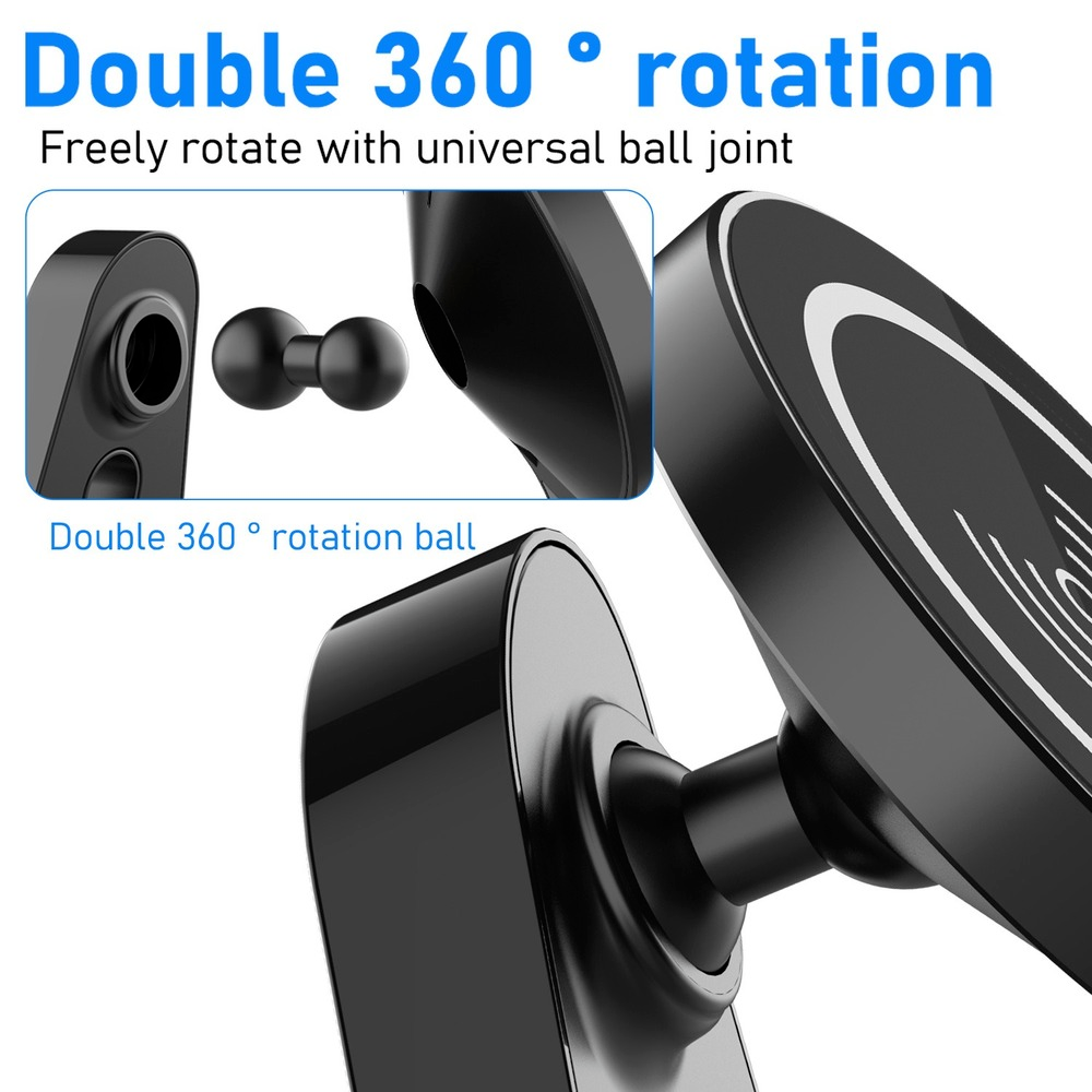 Magnetic Wireless Car Charger Mount Stand for iPhone 12 Mini 12 Pro Max For Magsafe 15W Fast Wireless Charger Car Phone Holder