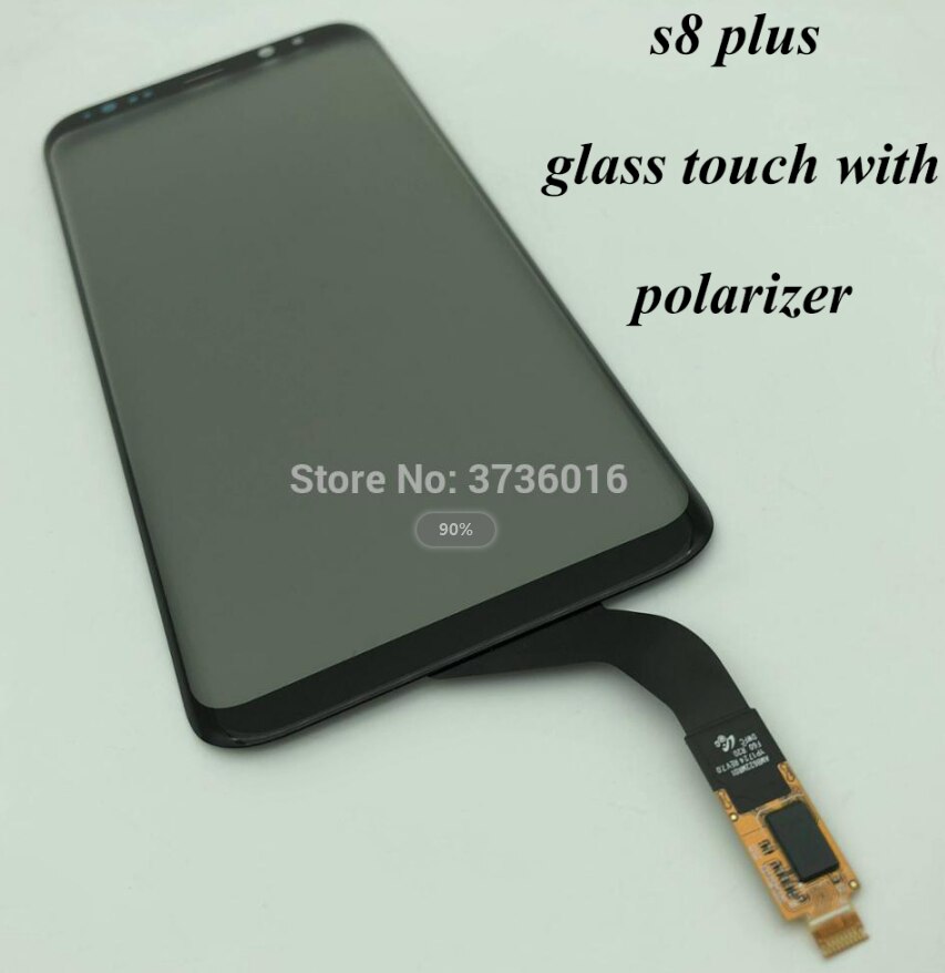 Glass berøringspanel for samsung  s8 plus  g955 note 8 s6 edge  s6 edge plus  s7 edge lcd glassskjerm reparasjon: S8 pluss tp polarisator
