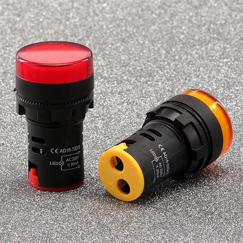 1pcs 12V 24V 220V 380V Power Signal Indicator Lamp Panel Mount LED Light for Industrial equipment