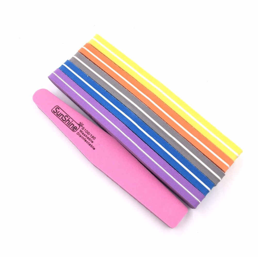 60 pcs Nail Files Nail Buffer Buffing 100/180 Nail Beauty Tools Diamond Spong Bloc Polissoir Ongles DIY Nail Tools