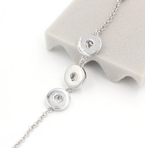 1PC Nuovo Chunky 18mm button Monili Del Braccialetto, FAI DA TE Intercambiabili 3 Tre Braccialetti FAI DA TE per le donne A Scatto Gioielli Pulsera