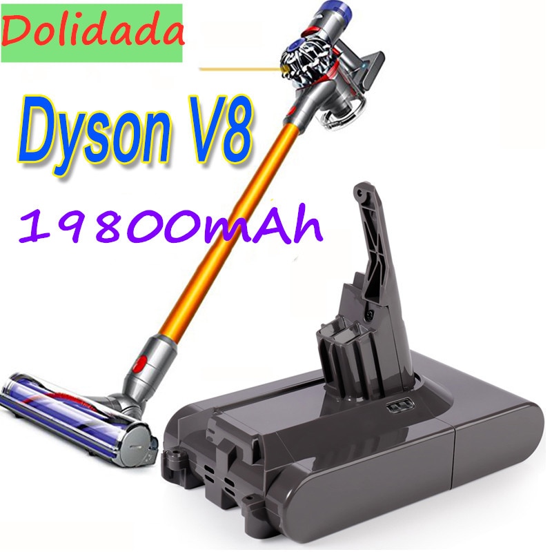 19800 mah 21.6v batteri til dyson  v8 batteri til dyson  v8 absolut/fluffy/animal/li-ion støvsuger genopladeligt batteri