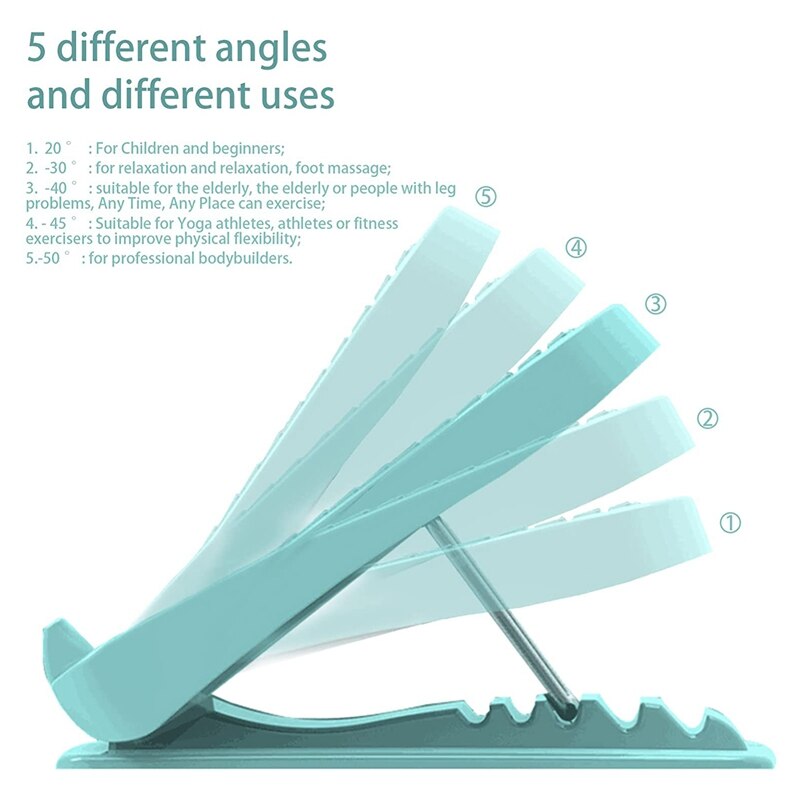 Tilt Board Portable Slant Board Adjustable Slant 5 Levels Anti Slip Leg Strength Exerciser Yoga Auxiliary Equipment