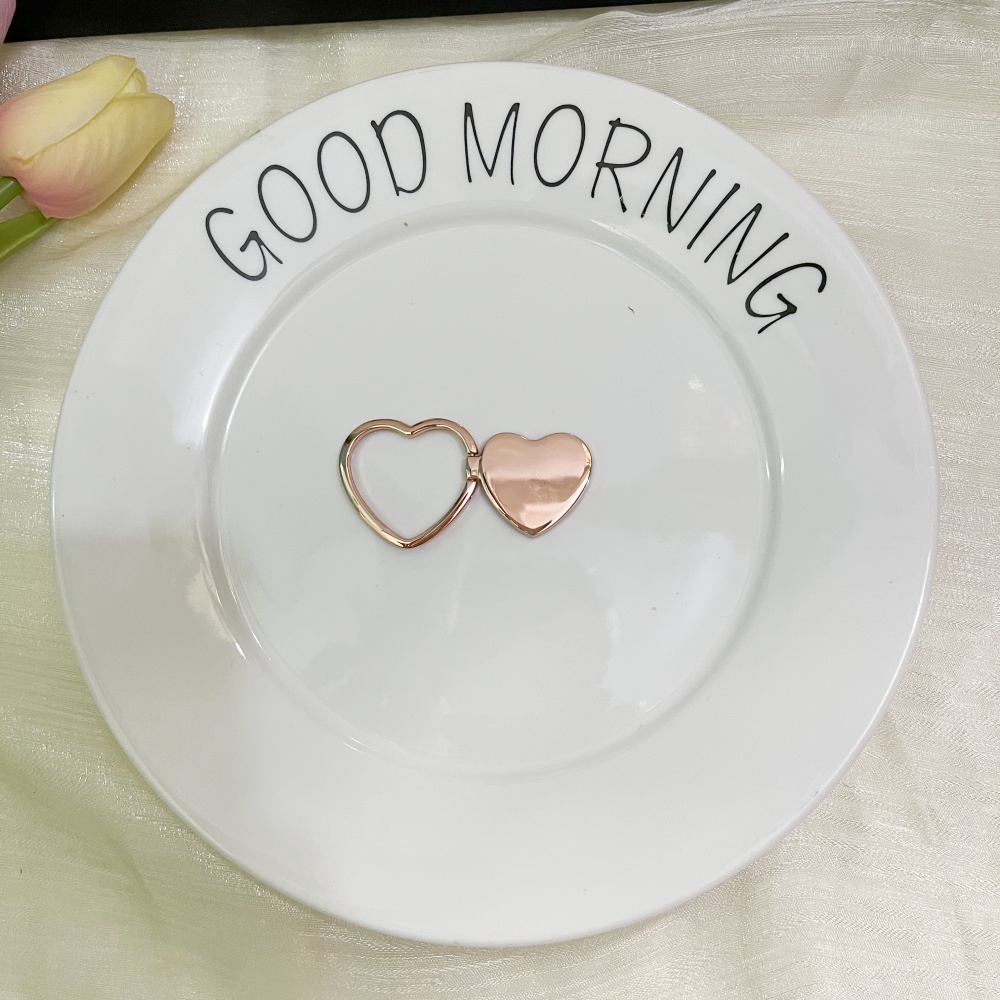 Telefono cellulare creativo Supporto universale Supporto ad anello Supporto a conchiglia con bastone posteriore Supporto pigro Supporto decorativo in metallo per telefono cellulare: Colore rosa