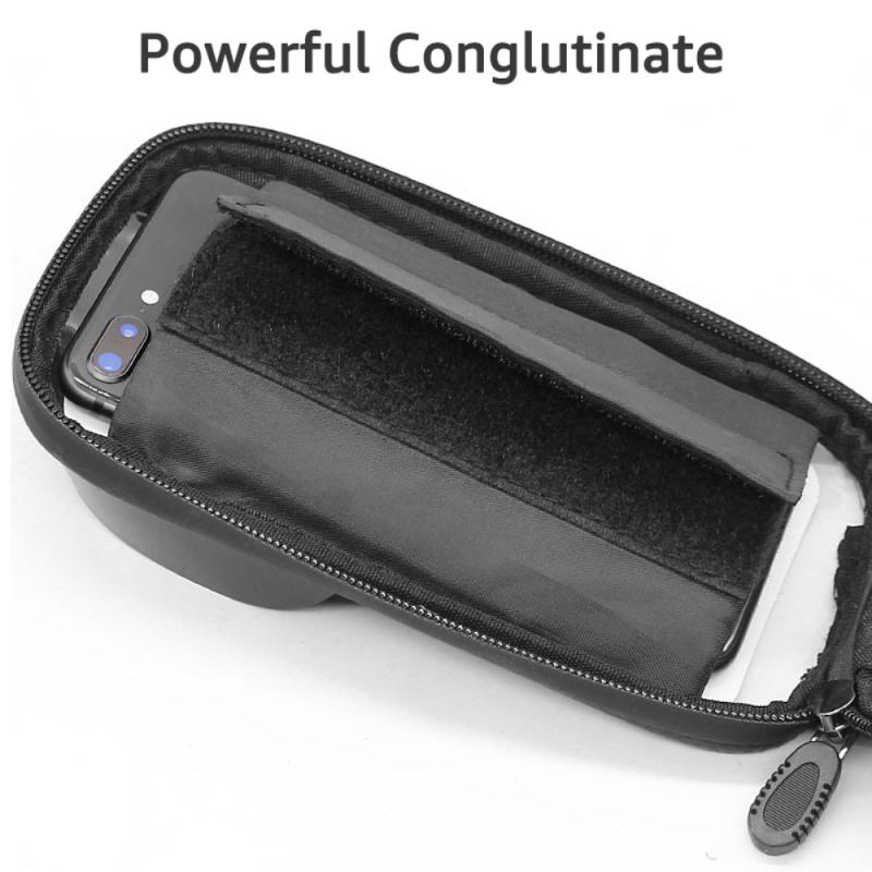 Bicycle Phone Bag PVC Hard Shell Waterproof Cycling Front Top Tube Bag 7.0 Inch Touch Screen Cycling Frame Bag Bike Accessories