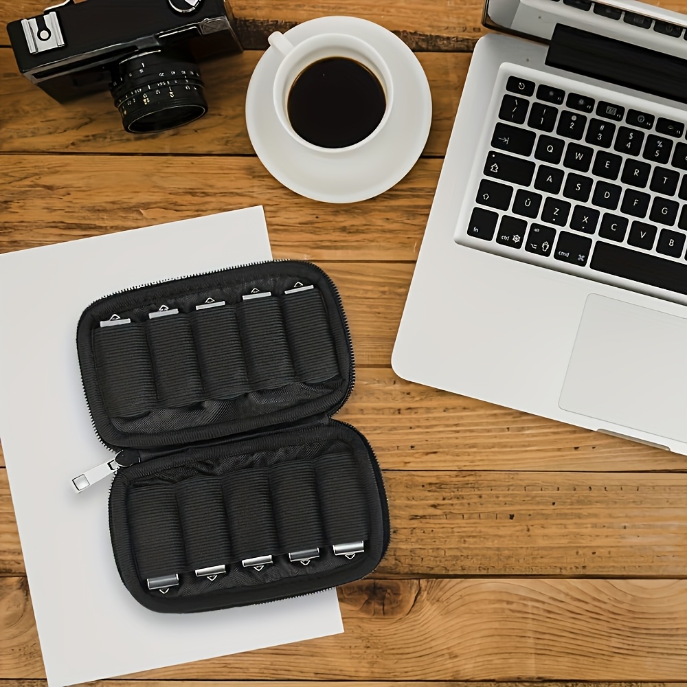 USB-Flash-Laufwerk-Organizer-Etui/Tasche – Aufbewahrungsbox für Slot-Zubehör, einfaches Tragen, kleine Gegenstände für Büro, Zuhause und Reisen.