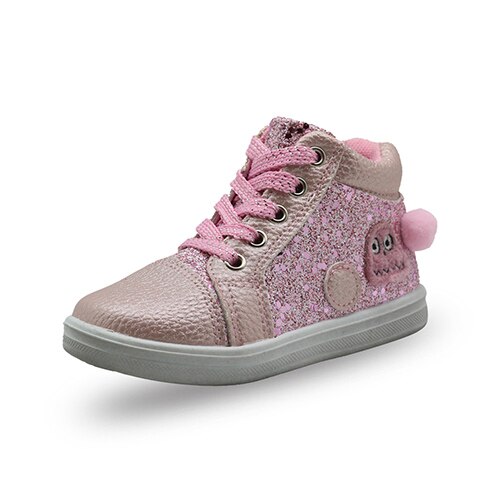 Apakowa-bottines de printemps à paillettes | Chaussures d'école pour enfant en bas âge et enfant, avec Support d'arc,: pink / 7