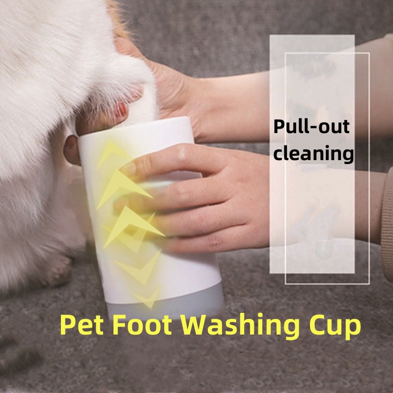 Taza limpiadora de pies para mascotas, taza suave de silicona para pies, cubo para limpieza de pies de gato, limpiador de patas de perro, limpiador Manual de pies rápido, 1 Uds.