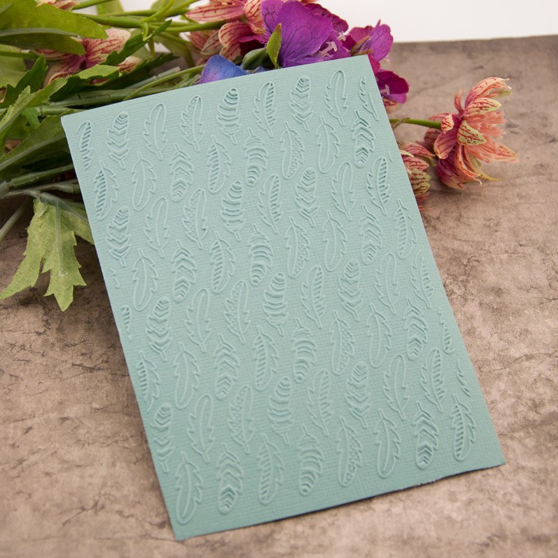 plastic feather craft card making paper card album wedding decoration clip Embossing folders