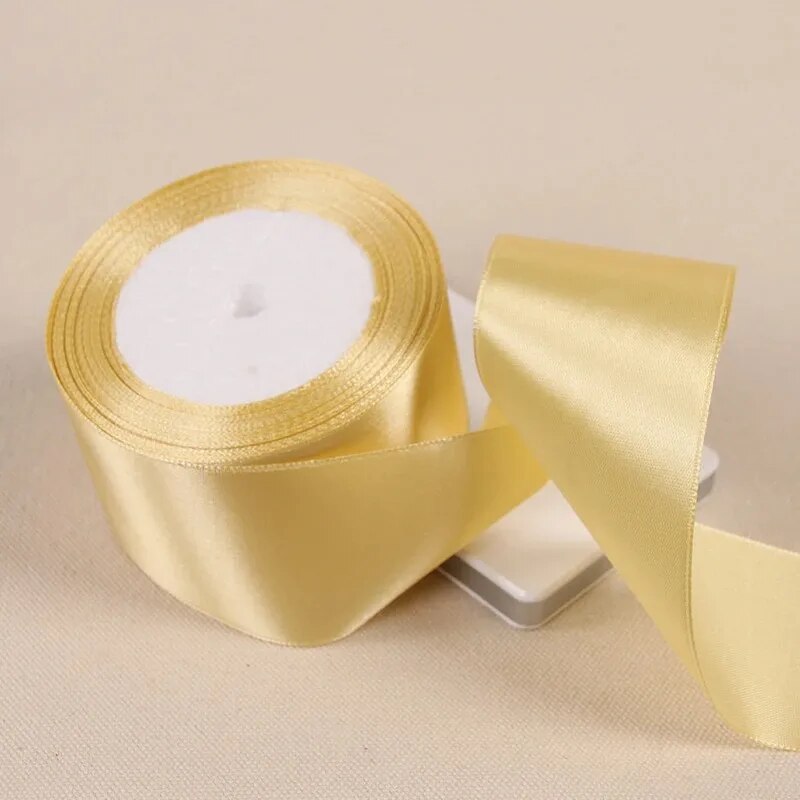 25Yards/Roll 50mm Satin Ribbons Wedding Wrapping Ribbons Bow for DIY Crafts Polyester Christmas Home Decor Accessories Tape