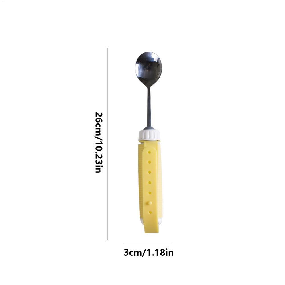 Utensílios para idosos, talheres adaptivos, colher rotativa, pessoas para deficientes, garfo, colher de sopa, alimentação, ferramenta de mesa auxiliar: Vermelho