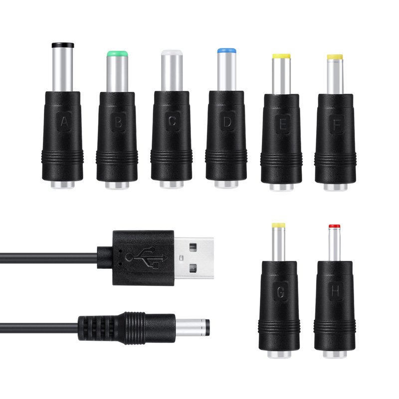 Universal 5V 9V 12V USB a DC Cable de alimentación USB Jack Cable de carga conector 55*25 para enrutador Mini ventilador altavoz cámara