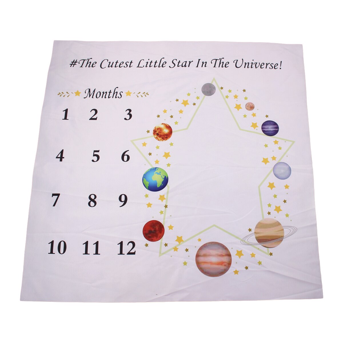 Couverture de photographie pour bébés, accessoire d'arrière-plan, tissu de croissance mensuelle 0-12M, nouveauté: B