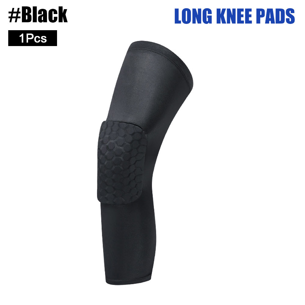 1Pcs Basketball Volleyball Knee Pad Honeycomb Foam Support Compression Leg Sleeve Knee Brace Support Sports Fitness Equipmet: XL / Navy Blue