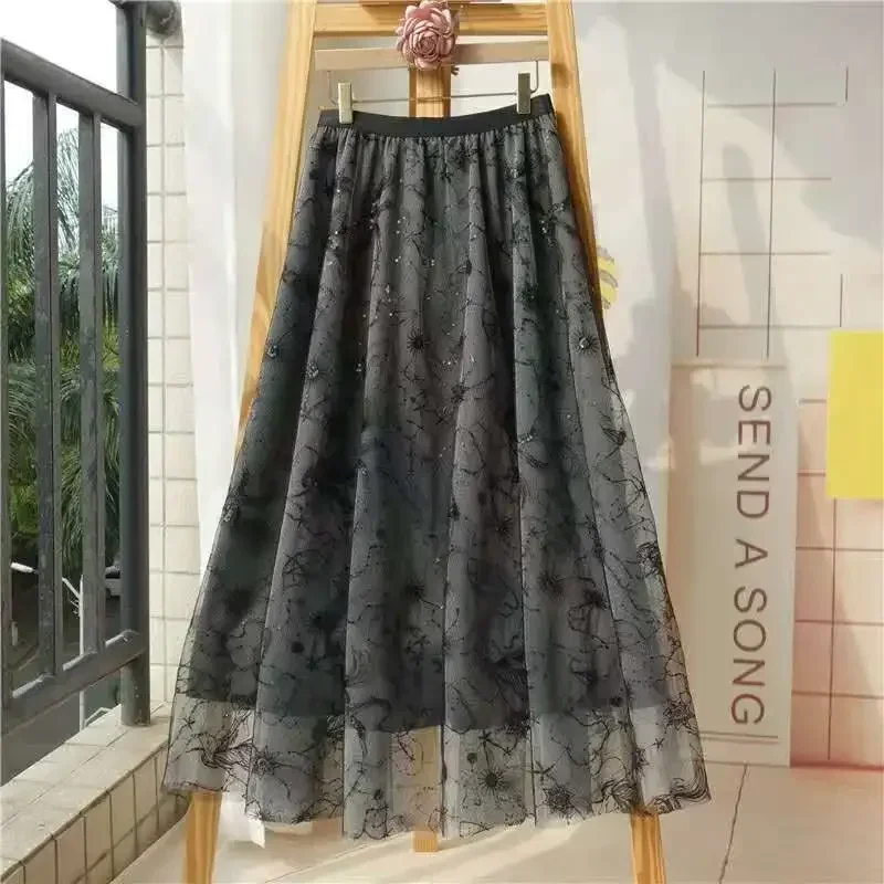Y2k nederdele tøj vintage lang nederdel etnisk stil kvindetøj afslappet sommer broderi streetwear fest