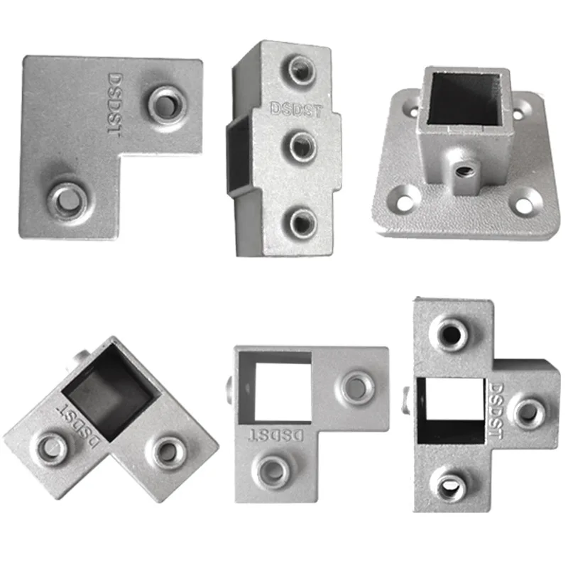 4 Stück 20 x 20 mm Vierkantrohrverbinder aus Aluminiumlegierung, 20 mm Vierkantrohrverbindung, schweißfreier T-Befestigungsverbinder