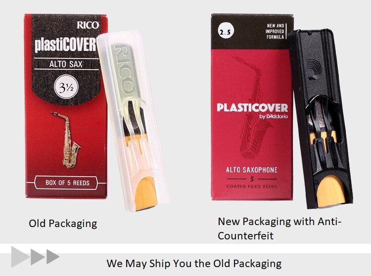 Rico door D'addario Plasticover Tenorsaxofoon Sax Rieten, Sterkte 2.0/2.5/3.0/3.5, enkel Stuk of 5-set Beschikbaar
