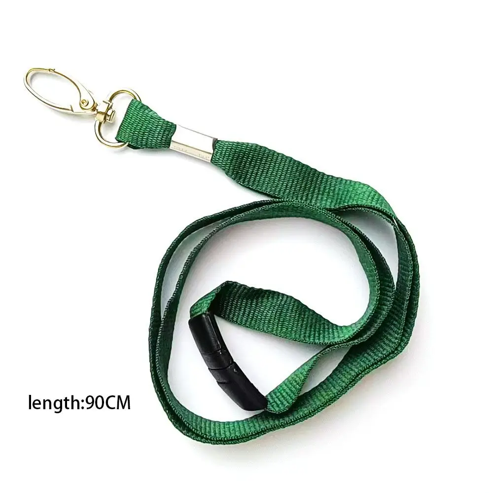 Metal Clip Lanyard Neck Strap ID Pass Card Badge Length 90 Cm Plain Lanyard Safety Break Solid Color Lobster ID Card Pass Holder