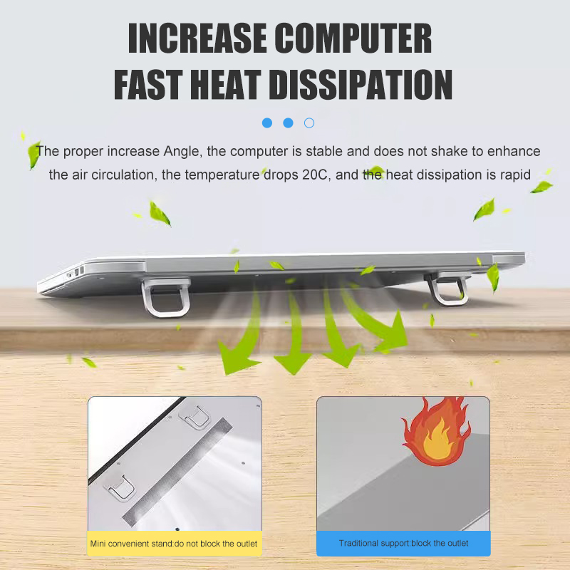 2 Stks/set Laptop Standaard Voor Computer Toetsenbord Stand Riser Aluminium Mini Draagbare Laptop Staat Voor Notebook