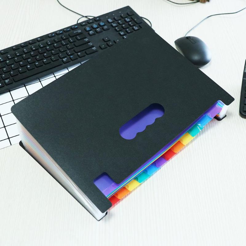 24 Pockets Expanding File Folder A4 Organizer Portable Business File Office Supplies Document Holder Carpeta Archivador