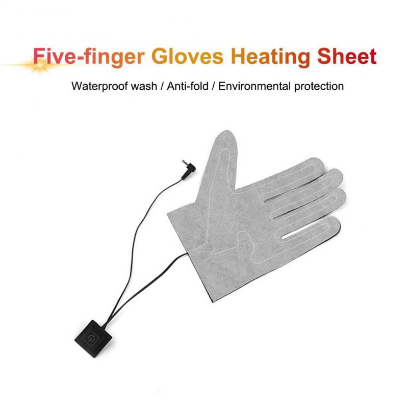 Heizung Kleidung Drei-eben Einstellung USB Ladung Heizung Blatt Erhitzt Pad Kalt-Beweis Fünf-Finger Handschuhe