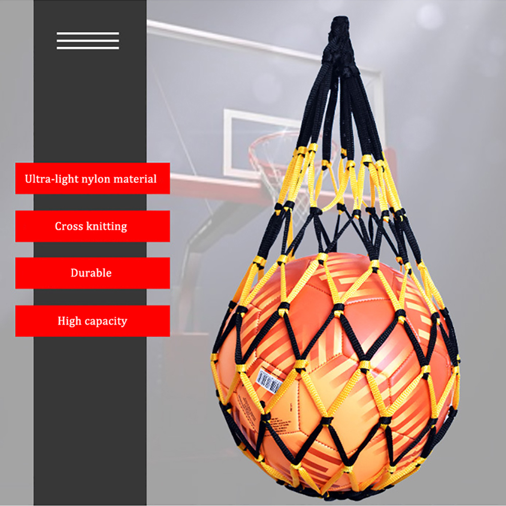 1Pc Voetbal Netto Zak Nylon Bold Opbergtas Enkele Bal Carry Draagbare Apparatuur Outdoor Sport Voetbal Basketbal Volleybal Tas