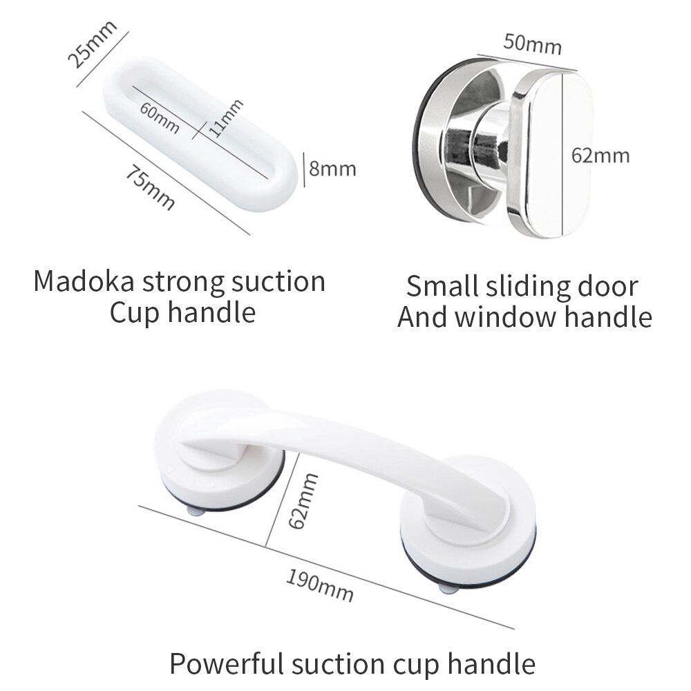 Lijm Extra Handgreep 2Pcs Glas Raam Schuifdeur Sterk En Naadloze Voor Huishoudelijke Koelkast Kast Zuig Handvat