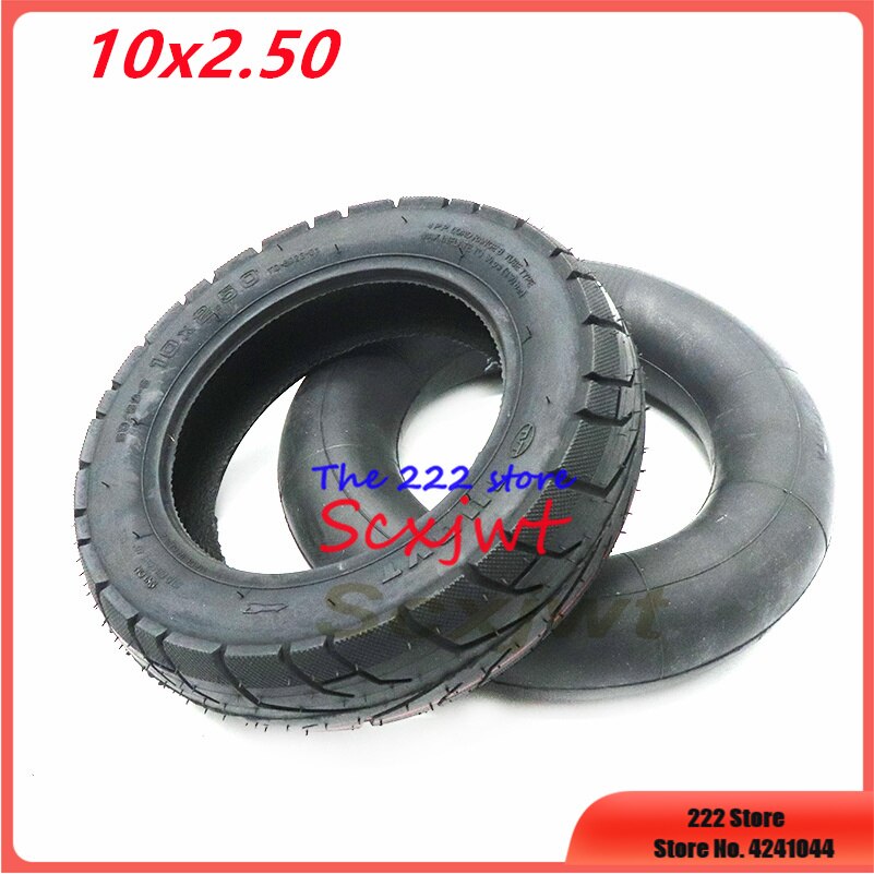 Neumático sin cámara de 10 pulgadas, 10x2,50, se adapta a patinete eléctrico, neumático de bicicleta de conducción de equilibrio, 10x2,5, neumático exterior de tubo interior
