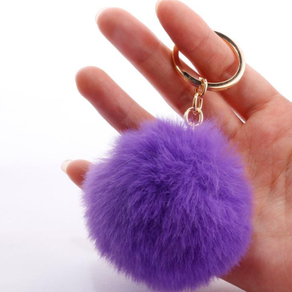 18 kleuren Leuke Sleutelhanger 7cm pom pom Sleutelhanger Sleutelhanger Voor Meisje Vrouwen llaveros para mujer Mode-sieraden