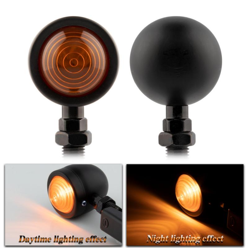 2Pcs Motorcycle Knipperlichten Indicator Light Retro Bullet Flashers Led Blubs Lamp Voor Harley Motorfiets Accessoires