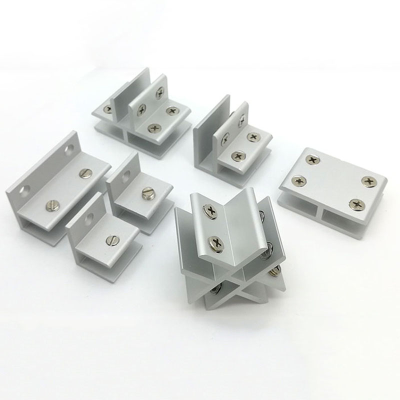 Aluminum Glass Clamps 90 Degrees Shelves Support Bracket Clips DIY Hardware for 2 to 20mm Thickness Board Glass Acrylic
